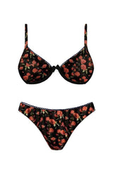 La Dolce Vita Bikini Top Rose Black/Red