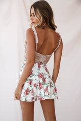 Lolita Frill Embellished Crop Top Nude